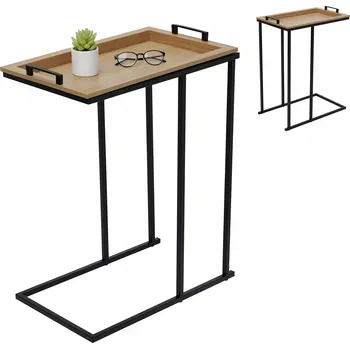 Konferenční stolek STOLIK KAWOWY wsuwany pod kanapę sofę łóżko boční stolek pod notebook, 60 cm