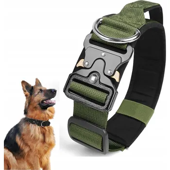Obojek pro psa Mega silný taktický obojek pro velkého psa s kovovou sponou XL 46-62cm
