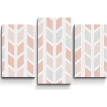 Obraz Sablio Obraz - 3-dílný Světlé kosodélníky - 75x50 cm