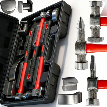 Kladivo Klempířské kladivo Silver sada 7 Ks s kovadlinami, fiberglass