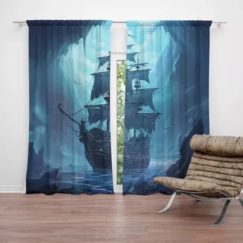 Závěs Sablio Závěs Plachetnice v průrvě: 2ks 140x250cm