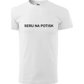 Pánské tričko Sablio Tričko s potiskem Se*u na potisk - bílé 4XL