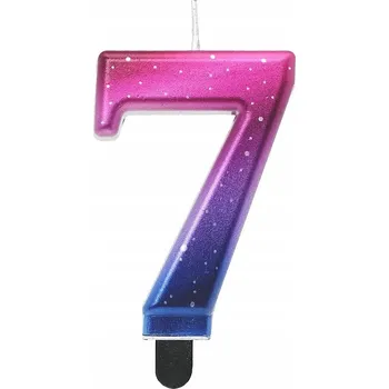 Svíčka NAROZENINOVÁ SVÍČKA ČÍSLICE 7 NOČNÍ OBLOHA VESMÍR G
