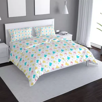 Povlečení Sablio Povlečení Dudlíky a body - 140x220 / 90x70