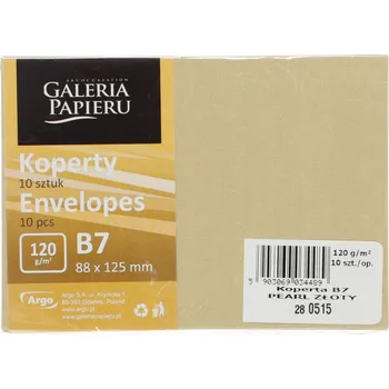 Obálka Ozdobná obálka B7 Pearl 120g, 10 kusů, zlatá