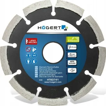 Řezný kotouč Diamantový kotouč 115 mm, laserem svařovaný, HT6D741