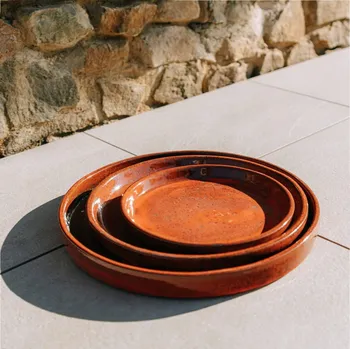 Květináč Květináč keramický 28 cm oranžový