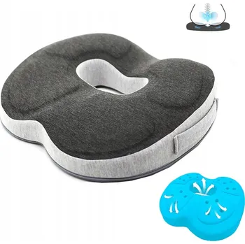 Podsedák SEAT CUSHION PODSEDÁK NA KANCELÁŘSKOU ŽIDLI, PODSEDÁK DO AUTA Z PAMĚŤOVÉ PĚNY (ŠEDÝ)