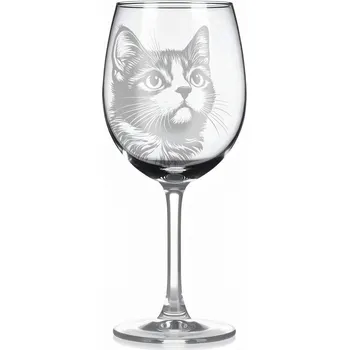 Sklenice Sklenice na víno s kočkou – motiv 82