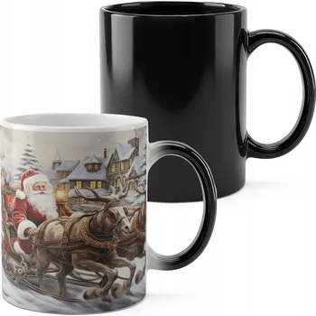 MAGICKÝ HRNEK 330ML S POTISKEM - VÁNOČNÍ MIKULÁŠ SOB DÁREK