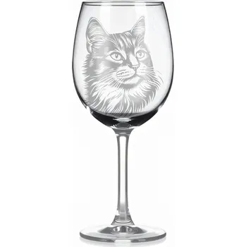 Sklenice Sklenice na víno s kočkou – motiv 3