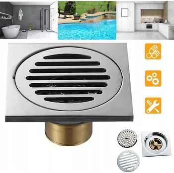 Sifon PODLAHOVÁ VPUST S UZÁVĚREM ZÁPACHU 10X10CM - MOKRÝ SIFON