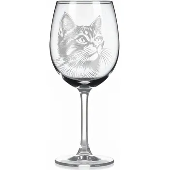 Sklenice Sklenice na víno s kočkou – motiv 223