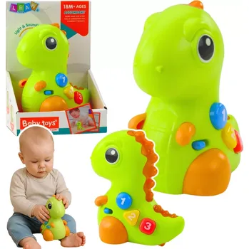 Hračka pro nejmenší interaktivní dinosaurus na kolečkách se světly a zvuky pro miminka