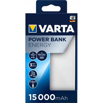 Powerbanka Powerbank Varta 15000 mAh bílý