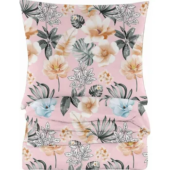 Povlečení Bavlněná Sada povlečení 200x200 cm, květinový vzor 3, sada do ložnice na postel