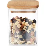 Orion Dóza hranatá sklo / bambus 1 l