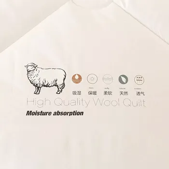 přikrývka zimní vlněná přikrývka z ovčí vlny 200×220 cm