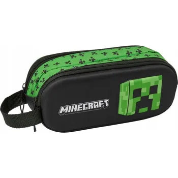 Penál Školní Penál Minecraft Pro Kluka Dvojitý Creeper Černý