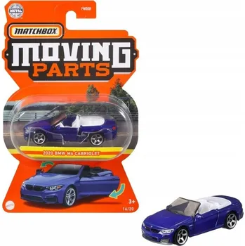 auto na autodráhu Matchbox Moving Parts 2020 BMW M4 Cabriolet White