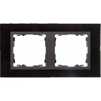vypínač Dvojitý Rámeček Simon černý