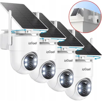 IP kamera EXTERNÍ SOLÁRNÍ KAMERA OTOČNÁ BEZDRÁTOVÁ WIFI 2K 3MPx 2.4GHz 4ks