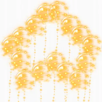 Balónek LED balónky Yootiko 15 ks. Průhledné balónky 50 cm se světýlky – Dekorace