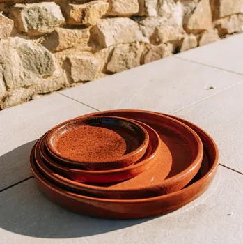 Květináč Květináč keramický 24 cm oranžový