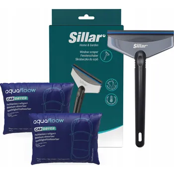 Autoškrabka Škrabka na okna Sillar SIL103 + 2x Pohlcovač vlhkosti do auta AquaFloow 200g