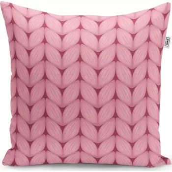 Polštář Sablio Polštář Růžové pletení z vlny: 40x40 cm