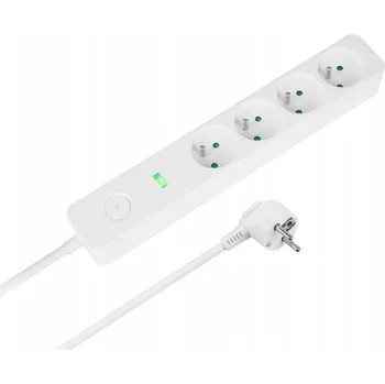 Napájecí kabel Síťový prodlužovací kabel zásuvková lišta 4 zásuvky vypínač 3 m Rebel