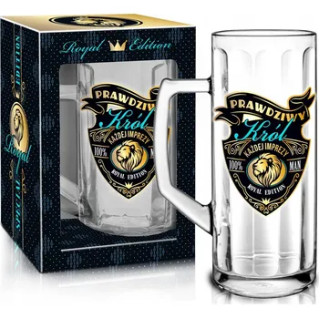 Sklenice Pivní Sklenice na pivo s nápisem pro opravdového Krále