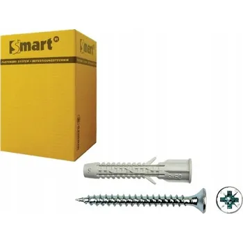 Vrut Univerzální hmoždinka smart UP 8x50, vrut 4,5x60 pozink bílý, 200 ks