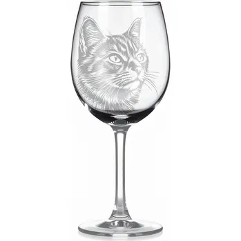 Sklenice Sklenice na víno s kočkou – motiv 11