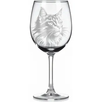 Sklenice Sklenice na víno s kočkou – motiv 156