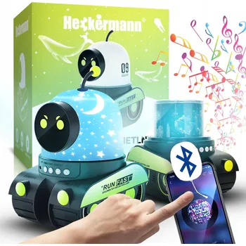 Noční světlo PROJEKTOR NOČNÍ OBLOHY PROJEKTOR NOČNÍ LAMPA LED REPRODUKTOR BLUETOOTH ROBOT 12