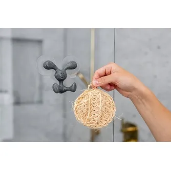 Věšák Háček s přísavkou Koziol šedý