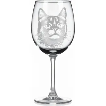 Sklenice Sklenice na víno s kočkou – motiv 138