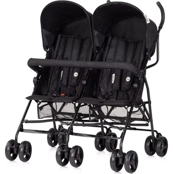 Kočárek Kočárek pro dvojčata Chipolino Double Point Blackberry – golfový, lehký a skladný