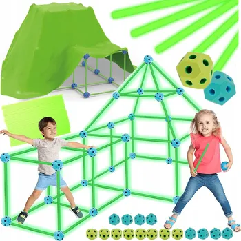 ostatní stavebnice STAVEBNICE VELKÉ BRČKA TYČINKY svítící ve tmě SADA 86 dílů