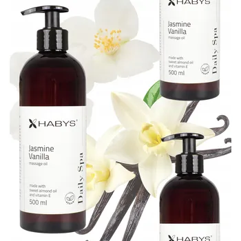 Masážní přípravek PŘÍRODNÍ VEGANSKÝ MASÁŽNÍ OLEJ NA TĚLO S PUMPIČKOU, PÉČE 500 ML HABYS