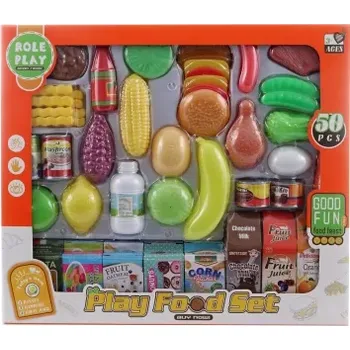 Dětská kuchyňka velká sada plastových potravin pro děti 50 ks