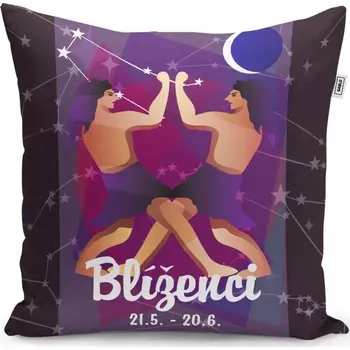 Polštář Sablio Polštář Blíženci: 40x40 cm