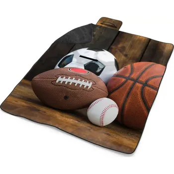 deka Sablio Plážová deka Sportovní míče: 200x140 cm