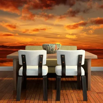 Tapeta Sablio Tapeta Oranžové slunce - 125x75 cm