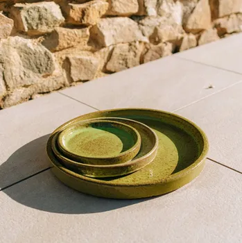 Květináč Květináč keramický 16 cm zelený