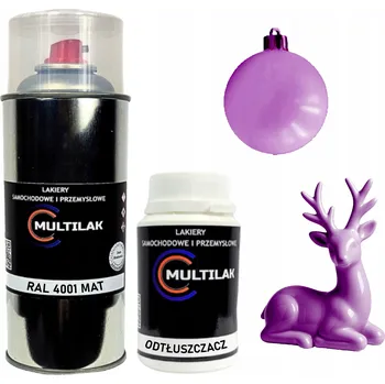Barva ve spreji Matný lak ve spreji na figurky, skleněné a keramické ozdoby RAL 4001