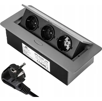 Elektrická zásuvka Výklopná zásuvka do desky stolu Spacetronik SPS-D33C V2