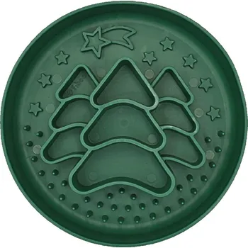 Miska pro psa Fiboo Zpomalovací miska Slow Fiboowl Xmas Dark Green