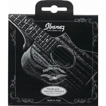 Strunný nástroj Ibanez NBUKS 4 struny pro ukulele, černé nylonové struny